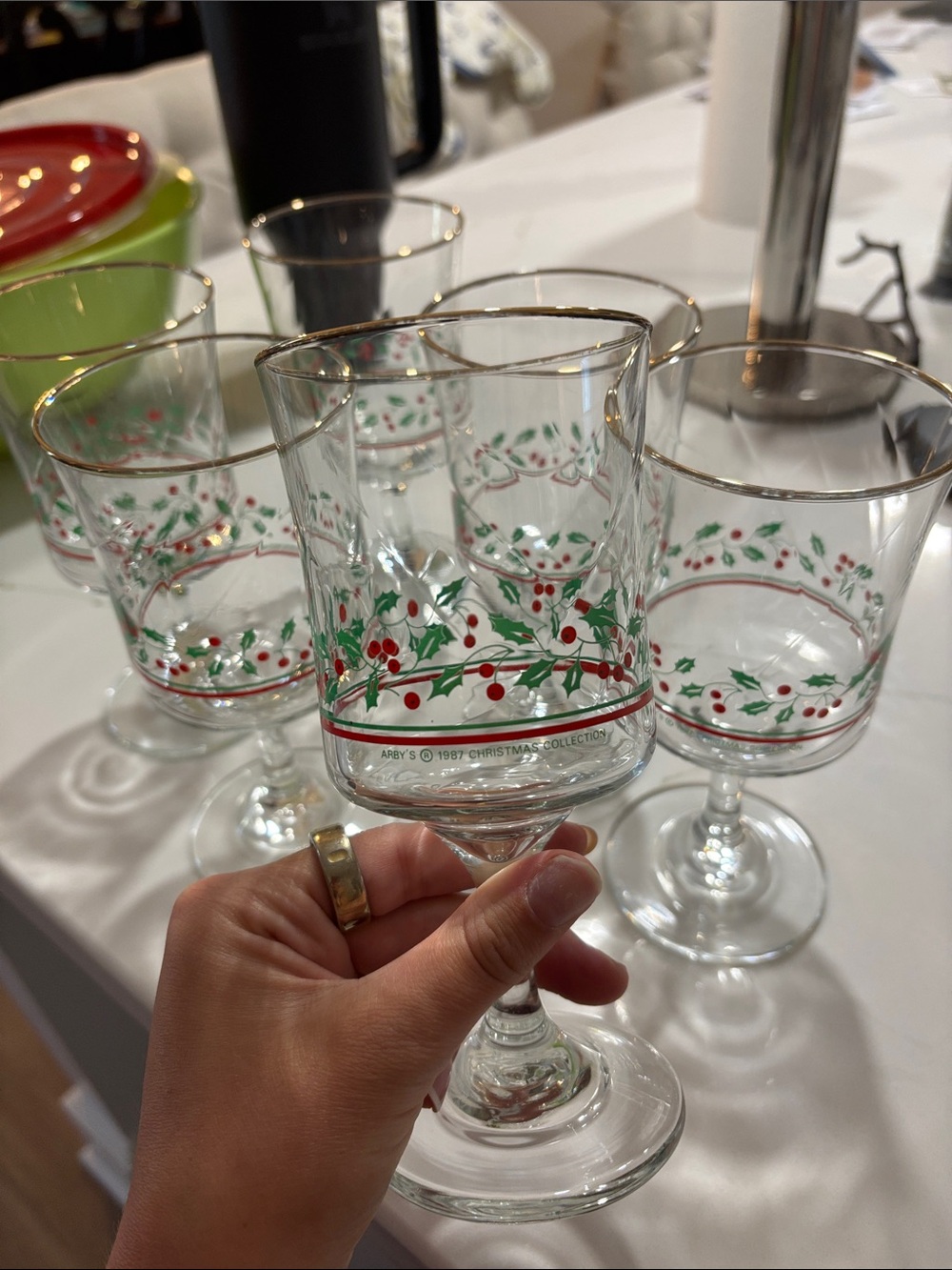 Vintage Christmas glasses (1987)